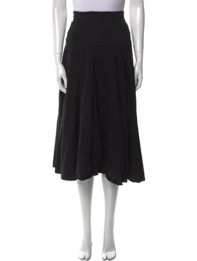 Pre-owned Norma Kamali Midi Length Skirt In Black