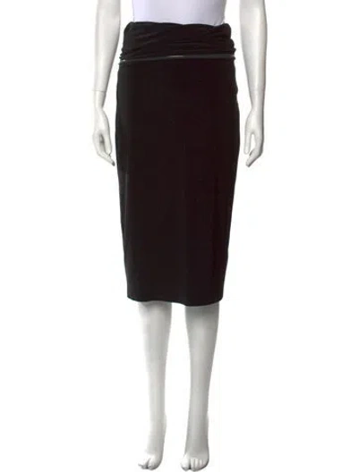 Pre-owned Norma Kamali Midi Length Skirt In Black