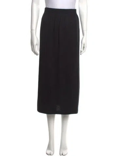 Pre-owned Norma Kamali Midi Length Skirt In Black