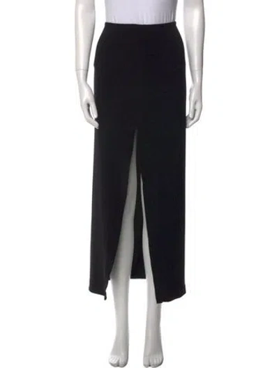 Pre-owned Norma Kamali Midi Length Skirt In Black