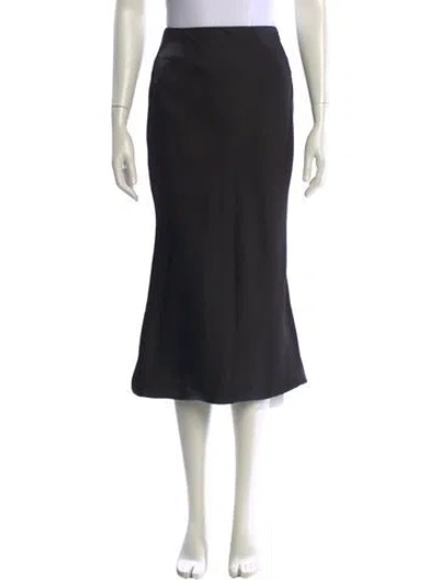 Pre-owned Norma Kamali Midi Length Skirt In Black