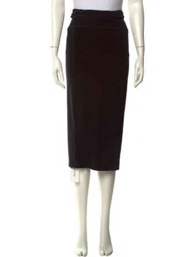 Pre-owned Norma Kamali Midi Length Skirt In Black