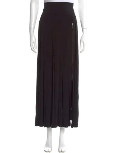 Pre-owned Norma Kamali Midi Length Skirt In Black