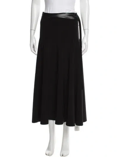 Pre-owned Norma Kamali Midi Length Skirt In Black