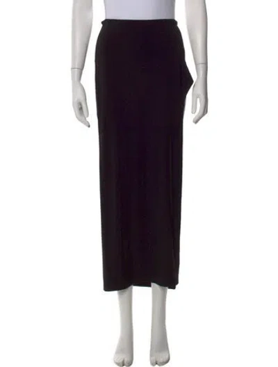 Pre-owned Norma Kamali Midi Length Skirt In Black