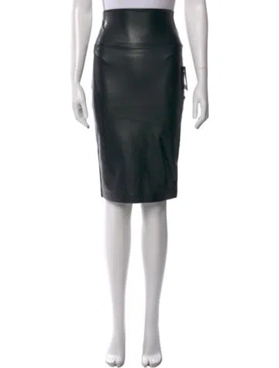 Pre-owned Norma Kamali Midi Length Skirt In Black
