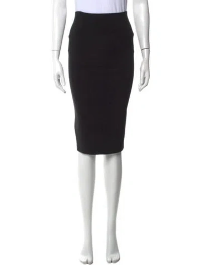 Pre-owned Norma Kamali Midi Length Skirt In Black