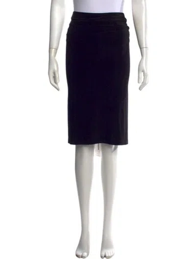 Pre-owned Norma Kamali Midi Length Skirt In Black