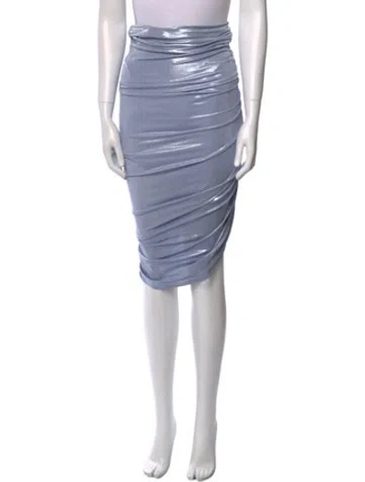 Pre-owned Norma Kamali Midi Length Skirt In Blue