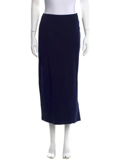 Pre-owned Norma Kamali Midi Length Skirt In Blue