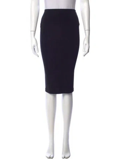 Pre-owned Norma Kamali Midi Length Skirt In Blue