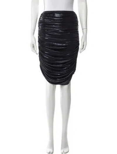 Pre-owned Norma Kamali Midi Length Skirt In Blue
