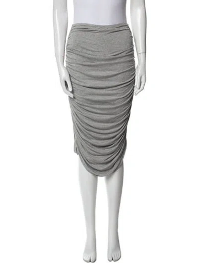 Pre-owned Norma Kamali Midi Length Skirt In Gray