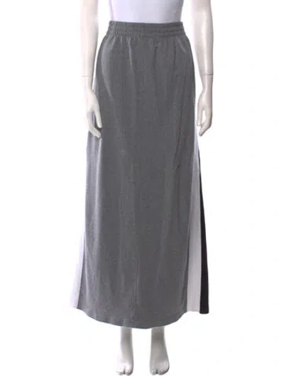 Pre-owned Norma Kamali Midi Length Skirt In Gray