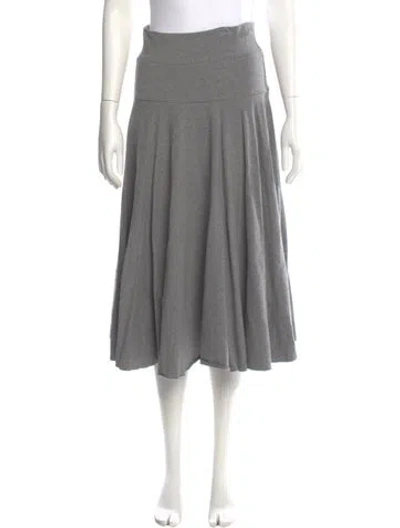 Pre-owned Norma Kamali Midi Length Skirt In Gray