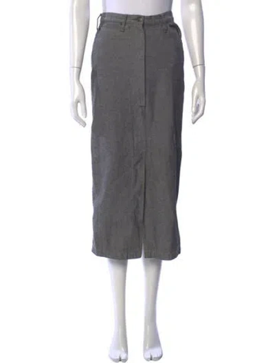 Pre-owned Norma Kamali Midi Length Skirt In Gray