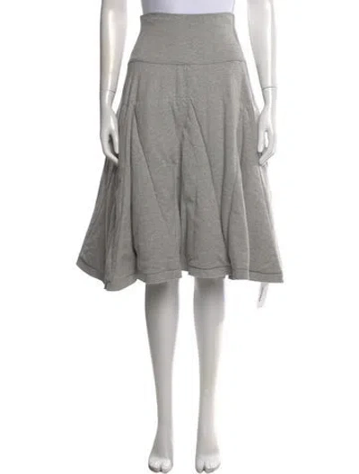 Pre-owned Norma Kamali Midi Length Skirt In Gray