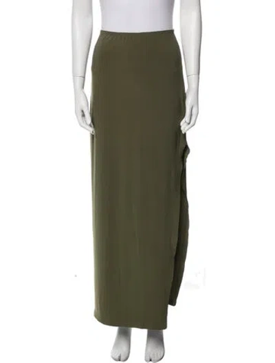 Pre-owned Norma Kamali Midi Length Skirt In Green