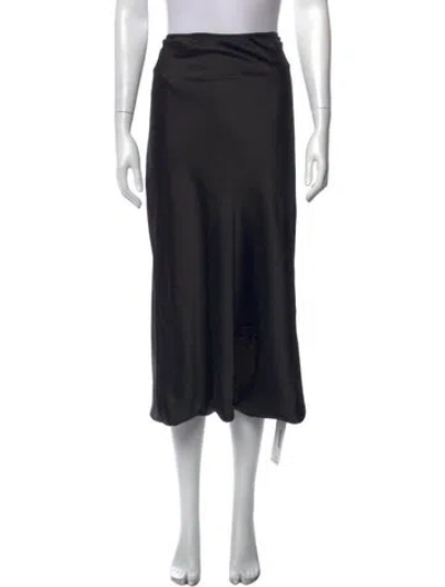 Pre-owned Norma Kamali Midi Length Skirt In Grey