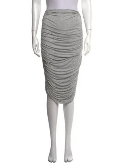 Pre-owned Norma Kamali Midi Length Skirt In Grey
