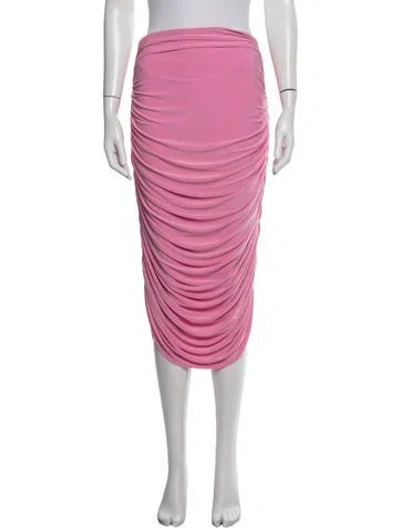 Pre-owned Norma Kamali Midi Length Skirt In Pink
