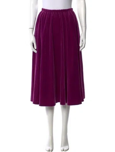 Pre-owned Norma Kamali Midi Length Skirt In Purple