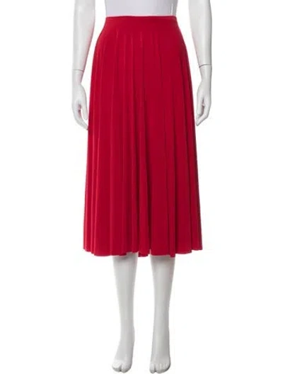 Pre-owned Norma Kamali Midi Length Skirt In Red