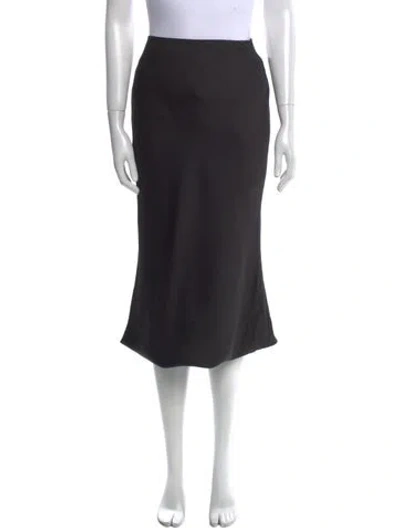 Pre-owned Norma Kamali Midi Length Skirt W/ Tags In Black
