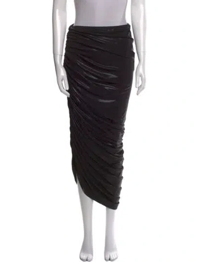 Pre-owned Norma Kamali Midi Length Skirt W/ Tags In Black