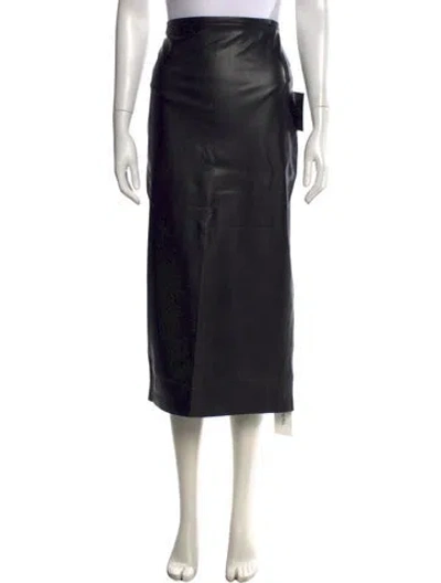 Pre-owned Norma Kamali Midi Length Skirt W/ Tags In Black