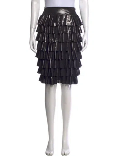 Pre-owned Norma Kamali Midi Length Skirt W/ Tags In Black