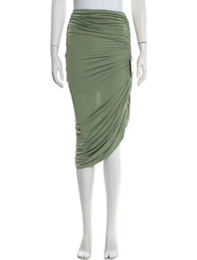 Pre-owned Norma Kamali Midi Length Skirt W/ Tags In Green