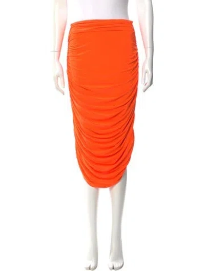Pre-owned Norma Kamali Midi Length Skirt W/ Tags In Orange