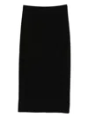 Norma Kamali Rear-vent Midi Skirt In Black