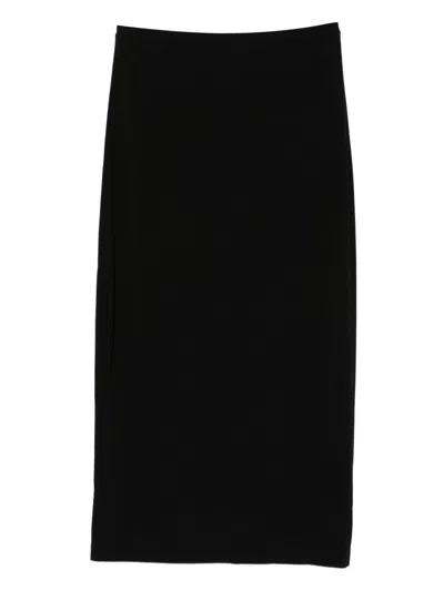 Norma Kamali Midi Pencil Skirt In Black
