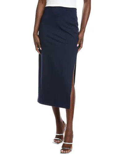 Norma Kamali Midi Skirt In Blue