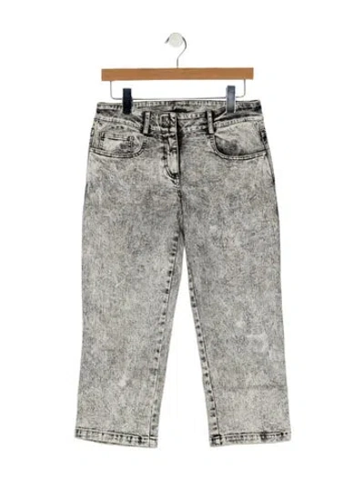 Pre-owned Norma Kamali Mid-rise Straight Leg Jeans In Grey