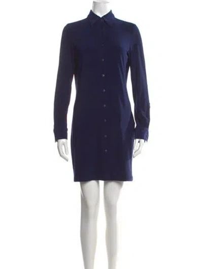 Pre-owned Norma Kamali Mini Dress In Blue