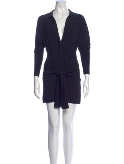 Pre-owned Norma Kamali Mini Dress In Blue