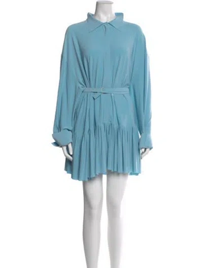 Pre-owned Norma Kamali Mini Dress In Blue