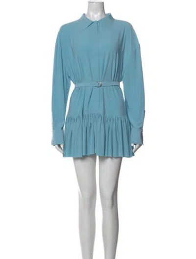 Pre-owned Norma Kamali Mini Dress In Blue