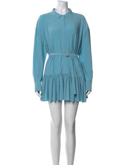 Pre-owned Norma Kamali Mini Dress In Blue
