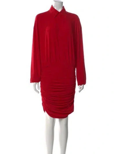 Pre-owned Norma Kamali Mini Dress In Red