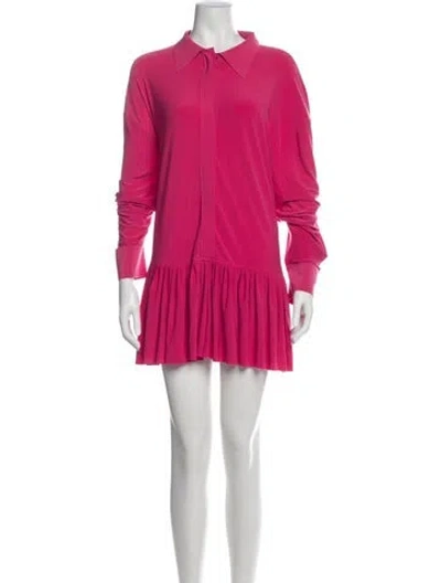 Pre-owned Norma Kamali Mini Dress W/ Tags In Pink