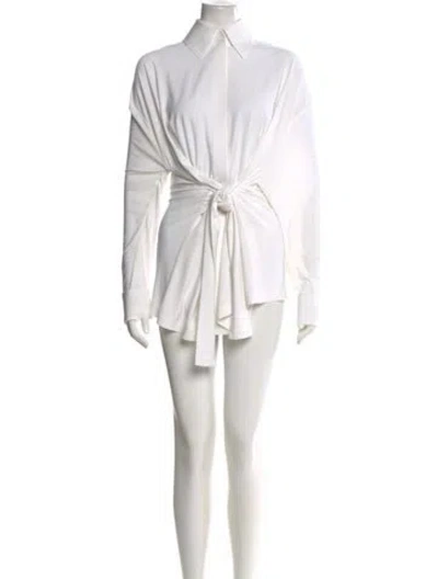 Pre-owned Norma Kamali Mini Dress In White
