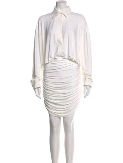 Pre-owned Norma Kamali Mini Dress In White