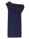 Norma Kamali Mini Dress With Dropped Shoulder Dresses Blue