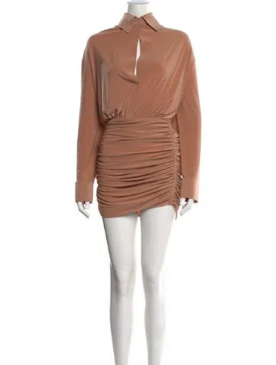 Pre-owned Norma Kamali Mini Dress In Yellow