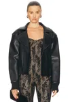 Norma Kamali Mini Moto Jacket In Black