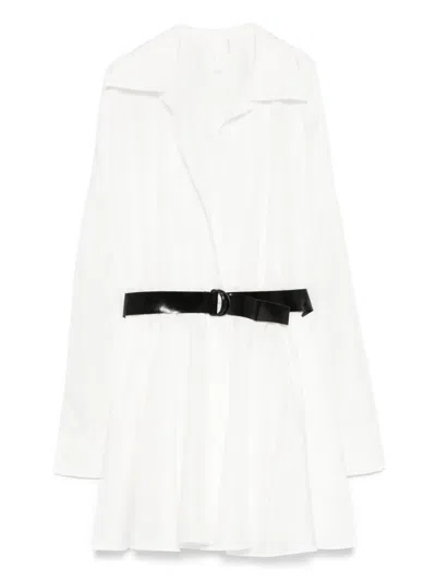 Norma Kamali Mini Shirt Dress In White